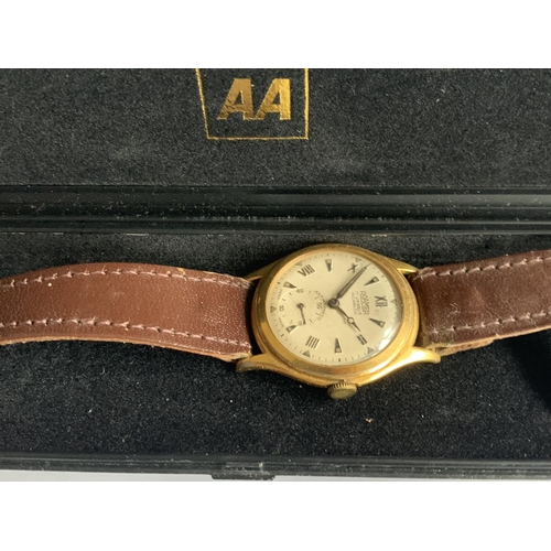 596 - TWO BOXED WRIST WATCHES TO INCLUDE A LADIES ACCURIST AND A ROAMER  BOTH WITH LEATHER STRAPS