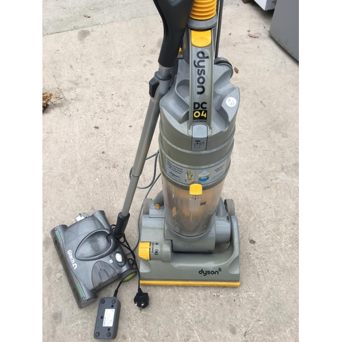 1728 - AN UPRIGHT DYSON HOOVER AND A GTECH ECOCHARGE BELIEVED IN WORKING ORDER BUT NO WARRANTY