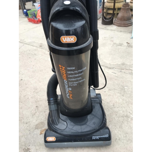 1754 - A VAX POWER MAX PET HOOVER BELIEVED IN WORKING ORDER BUT NO WARRANTY