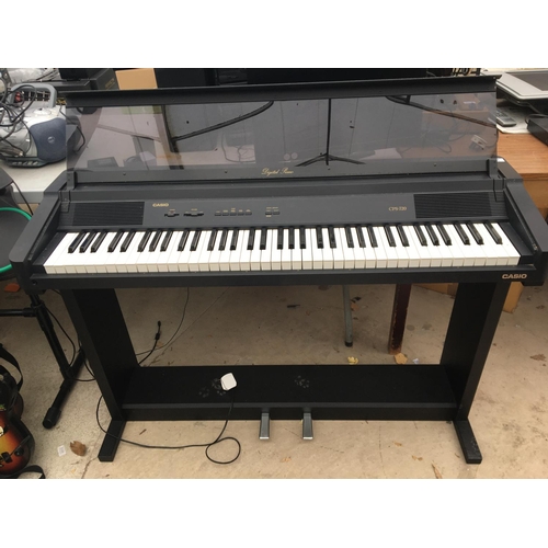 1781 - A CASIO 4FT LONG ELECTRIC KEYBOARD ON A STAND BELIEVED IN WORKING ORDER BUT NO WARRANTY