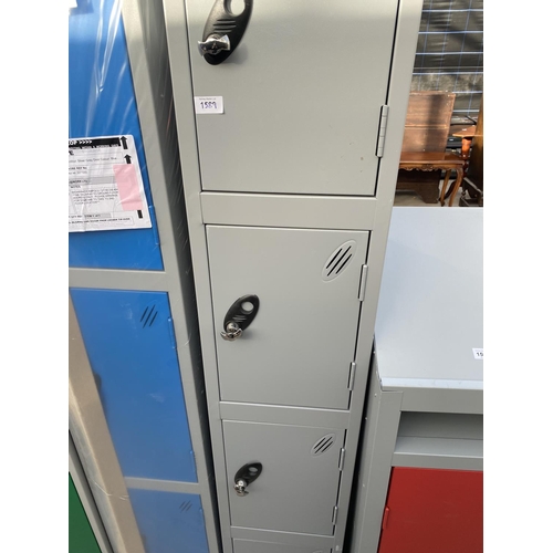 1589 - AN AS NEW GREY FOUR DOOR LOCKER