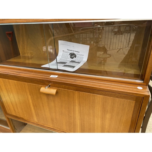 2159 - A MID 20TH CENTURY BOOKCASE/BUREAU AND BOOKCASE BY HOPEWELLS OF NOTTINGHAM, EACH 35