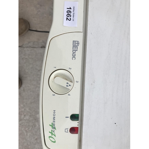 1662 - AN EBAC HOMEDRY 440 DEHUMIDIFIER BELIEVED IN WORKING ORDER BUT NO WARRANTY