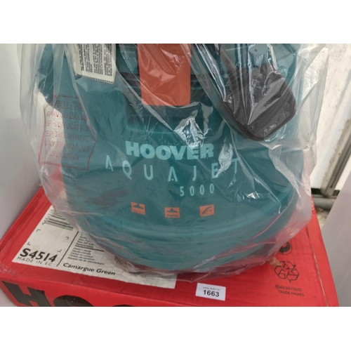 1663 - A HOOVER COMBINED WET AND DRY CARPET CLEANER BELIEVED IN WORKING ORDER BUT NO WARRANTY