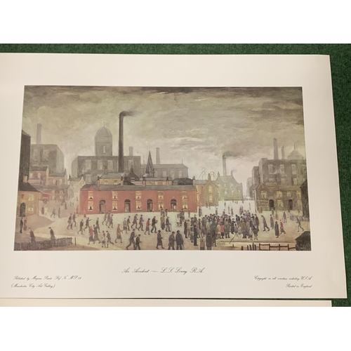 83 - AN ASSORTMENT OF L.S.LOWRY PRINTS TO INCLUDE 'THE LONELY HOUSE','THE ACCIDENT' AND TWENTY COPIES OF ... 