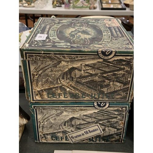 85 - A PAIR OF VINTAGE 'LEFEVRE-UTILE' BISCUIT TINS