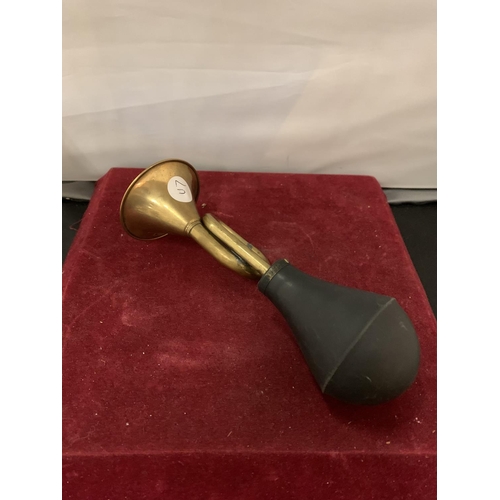 98 - A VINTAGE BRASS CAR HORN