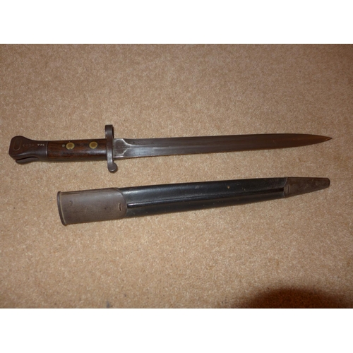 315 - AN 1888 PATTERN BRITISH BAYONET, 30CM BLADE, STAMPED 98 WILKINSON, LONDON