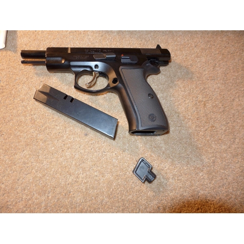 331 - A BOXED BLANK FIRING CZ 75 8MM PISTOL, WITH INSTRUCTIONS A/F