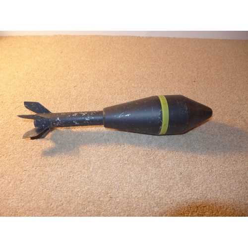 358 - A DEACTIVATED ENERGA ANTI TANK RIFLE GRENADE, LENGTH 35CM