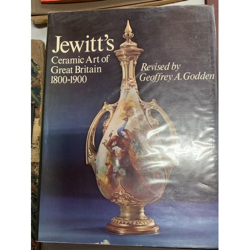 814 - FOUR BOOKS RELATING TO STAFFORDSHIRE INCLUDING 'JEWITTS CERAMIC ART OF GREAT BRITAIN 1800-1900'