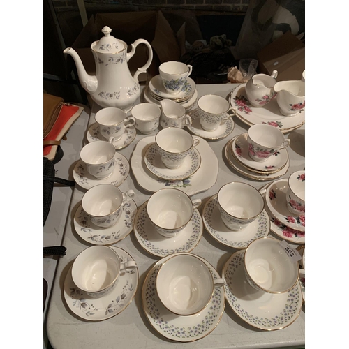 863 - A LARGE QUANTITY OF CHINA TEA WARE TO INCLUDE QUEEN ANNE, ROYAL VALE ETC.