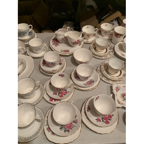 863 - A LARGE QUANTITY OF CHINA TEA WARE TO INCLUDE QUEEN ANNE, ROYAL VALE ETC.