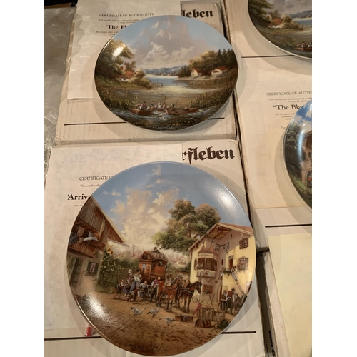 867 - SEVEN LIMITED EDITION CHRISTIAN LUCKEL COLLECTORS PLATES TO INCLUDE THE BLACKSMITH, THE FISHERMAN ET... 