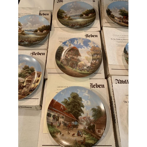 867 - SEVEN LIMITED EDITION CHRISTIAN LUCKEL COLLECTORS PLATES TO INCLUDE THE BLACKSMITH, THE FISHERMAN ET... 