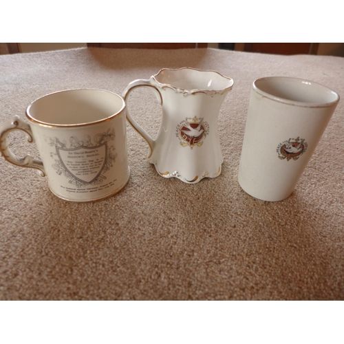 483 - THREE PEACE MUGS COMMEMORATING THE END OF WORLD WAR I