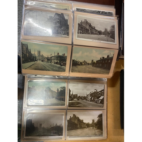 243 - AN ALBUM OF SHELTON AND HANLEY AND SHELTON BAR POSTCARDS (156 ITEMS)