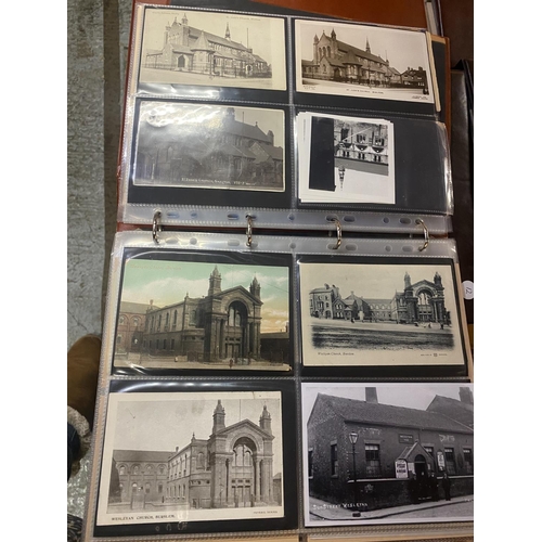 244 - AN ALBUM OF 181 STAFFORDSHIRE CHURCHES POSTCARDS