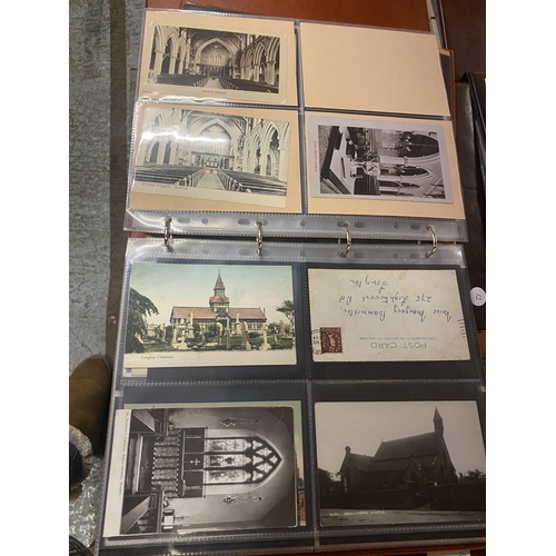 244 - AN ALBUM OF 181 STAFFORDSHIRE CHURCHES POSTCARDS