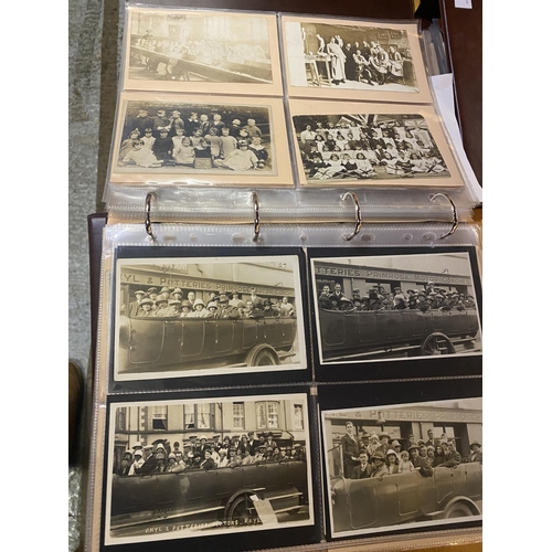 245 - AN ALBUM OF HANLEY RESIDENTS AND NORTH STAFFORDSHIRE REGIMENT POSTCARDS