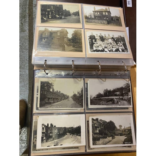 245 - AN ALBUM OF HANLEY RESIDENTS AND NORTH STAFFORDSHIRE REGIMENT POSTCARDS