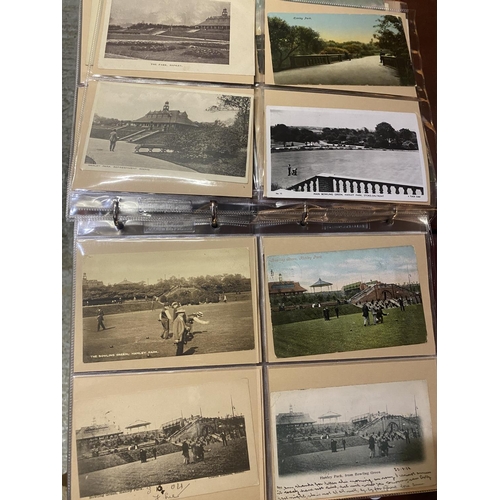 250 - AN ALBUM OF 155 STAFFORDSHIRE PARKS POSTCARDS