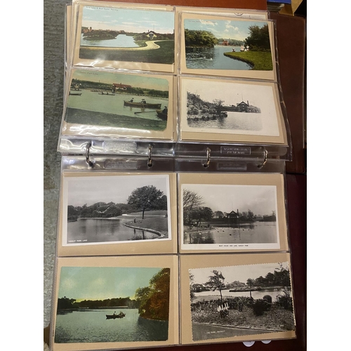 250 - AN ALBUM OF 155 STAFFORDSHIRE PARKS POSTCARDS