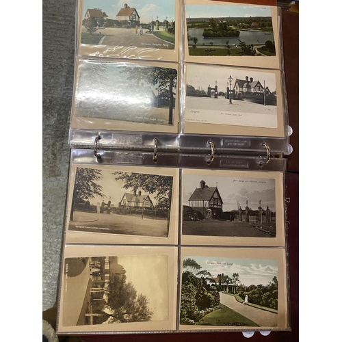 250 - AN ALBUM OF 155 STAFFORDSHIRE PARKS POSTCARDS