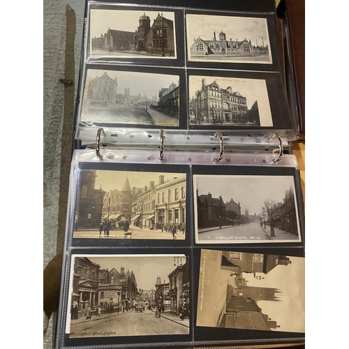 251 - AN ALBUM OF 235 POSTCARDS FEATURING LONGTON, DRESDEN, NORMACOT, MEIR AND ROUGH CLOSE