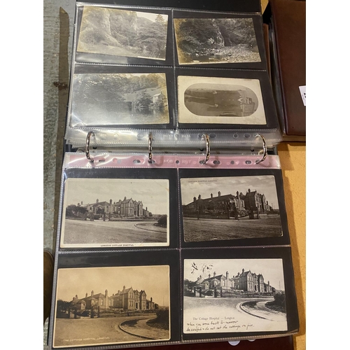 251 - AN ALBUM OF 235 POSTCARDS FEATURING LONGTON, DRESDEN, NORMACOT, MEIR AND ROUGH CLOSE