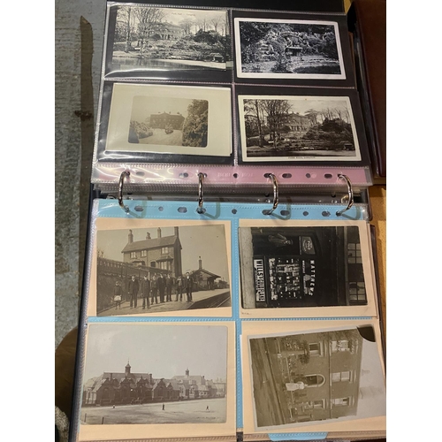 251 - AN ALBUM OF 235 POSTCARDS FEATURING LONGTON, DRESDEN, NORMACOT, MEIR AND ROUGH CLOSE