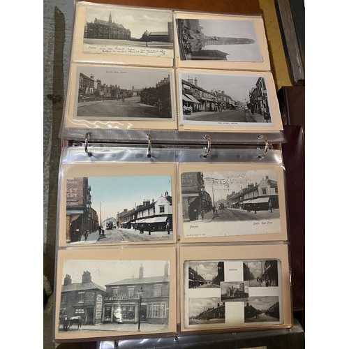 253 - AN ALBUM CONTAINING 96 POSTCARDS OF HARTSHILL AND FENTON