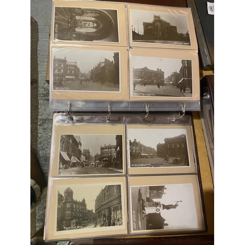 255 - AN ALBUM CONTAINING 232 POSTCARDS OF HANLEY TOWN, STAFFORDSHIRE