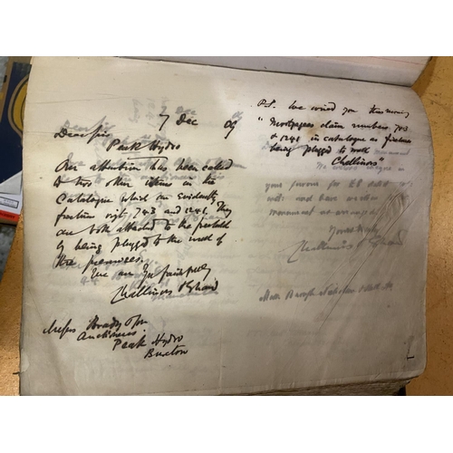 257 - AN ALBUM OF STAFFORDSHIRE BUSINESS LETTERS DATED FROM 1909