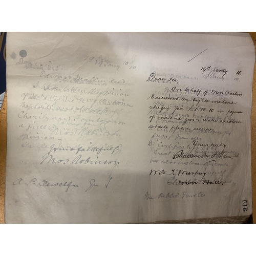 257 - AN ALBUM OF STAFFORDSHIRE BUSINESS LETTERS DATED FROM 1909