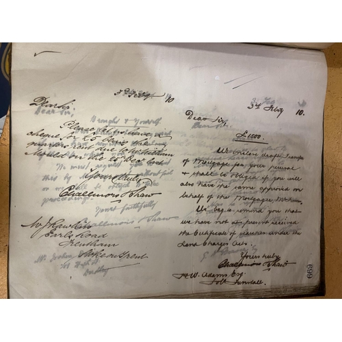 257 - AN ALBUM OF STAFFORDSHIRE BUSINESS LETTERS DATED FROM 1909