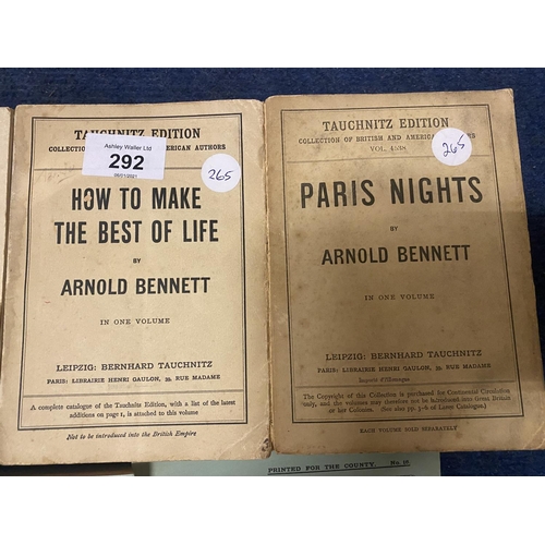 292 - TEN VINTAGE PAPERBACK BOOKS TO INCLUDE FOUR BY ARNOLD BENNETT AND SIX VOLUMES OF SHROPSHIRE COUNTY R... 