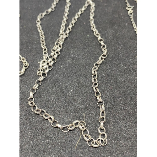 517 - THREE SILVER NECKLACES