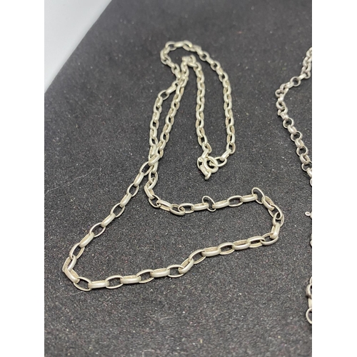 517 - THREE SILVER NECKLACES