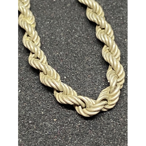 540 - TWO SILVER ROPE CHAINS