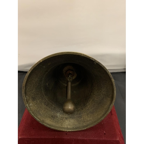 13 - A LARGE BRASS HAND BELL