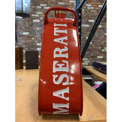 187 - A RED 'MASERATI' PETROL CAN WITH BRASS CAP