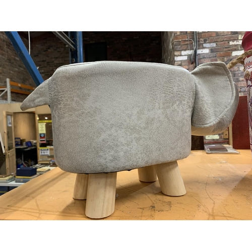 192 - A FAUX SUEDE ELEPHANT FOOT STOOL