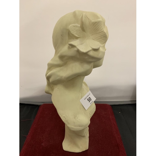 50 - AN ART NOUVEAU BUST OF A LADY