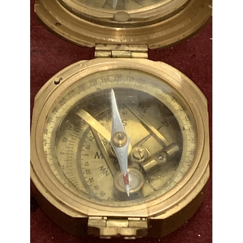 6 - A STANLEY LONDON BRASS COMPASS