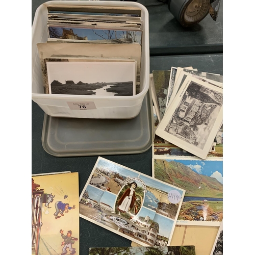 76 - A LARGE QUANTITY OF APPROX 215 VINTAGE POSTCARDS FROM THE 1950'S/60'S AND 70'S TO MAINLY INCLUDE SCO... 