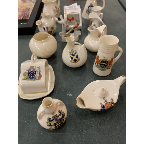 86 - AN ASSORTMENT OF CRESTED WARE