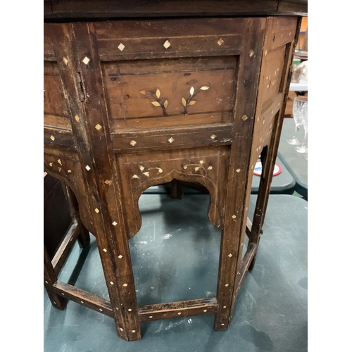 98 - AN ORIENTAL STYLE INLAID TABLE