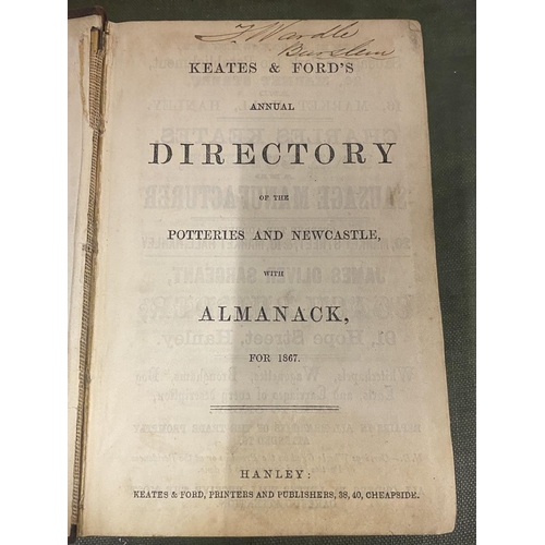 269 - A KEATES AND FORDS POTTERIES AND NEWCASTLE DIRECTORY 1867