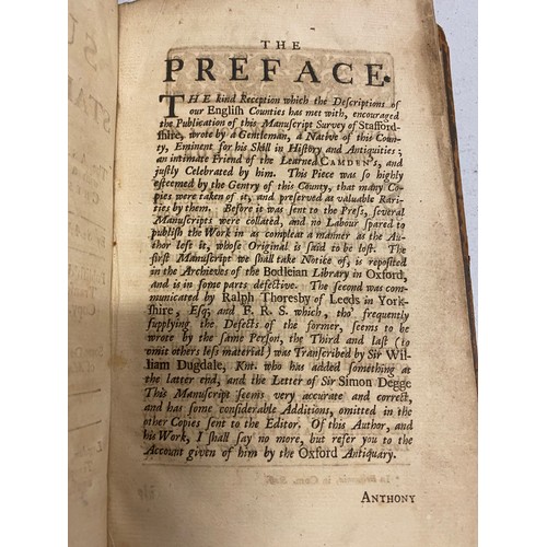 297 - A SURVEY OF STAFFORDSHIRE BY SAMSON ERDESWICKE  ESQ 1723